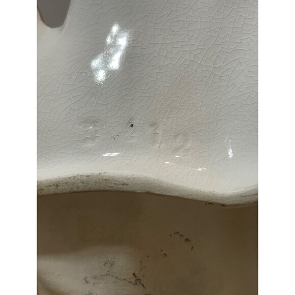 Vintage Majolica Porcelain Oak Leave Basketweave Divided Fruit Dish Square Peach - Picture 6 of 6